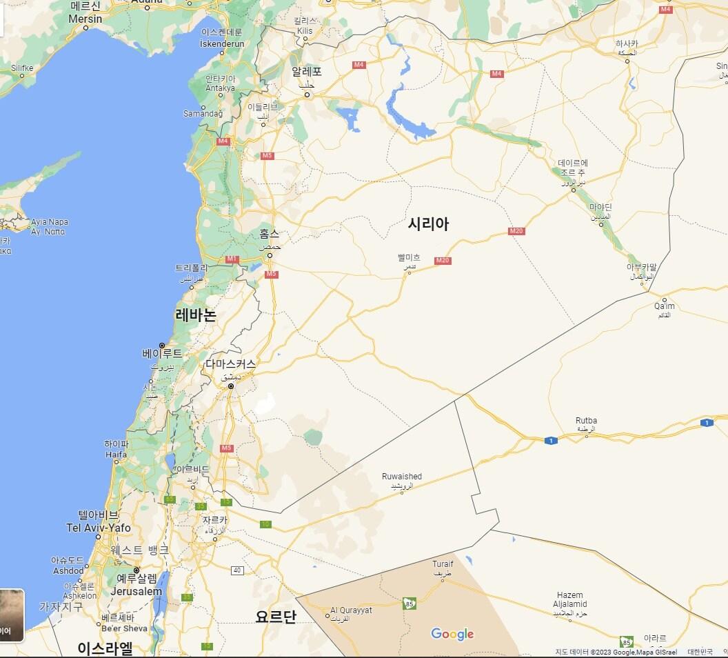 본문 이미지 - 시리아 구글 지도/출처:구글맵스 
