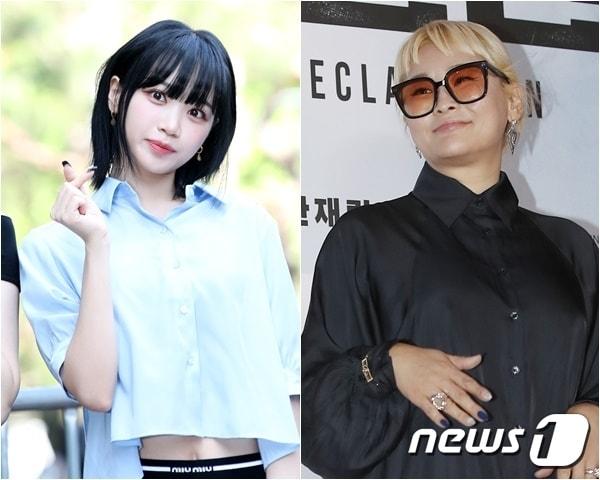 본문 이미지 - 르세라핌 김채원(왼쪽), 박선주 / 뉴스1DB