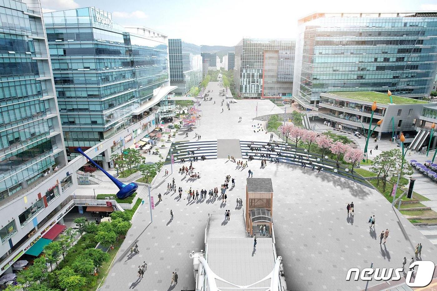 본문 이미지 - 판교 콘텐츠 거리 조감도.(성남시 제공)