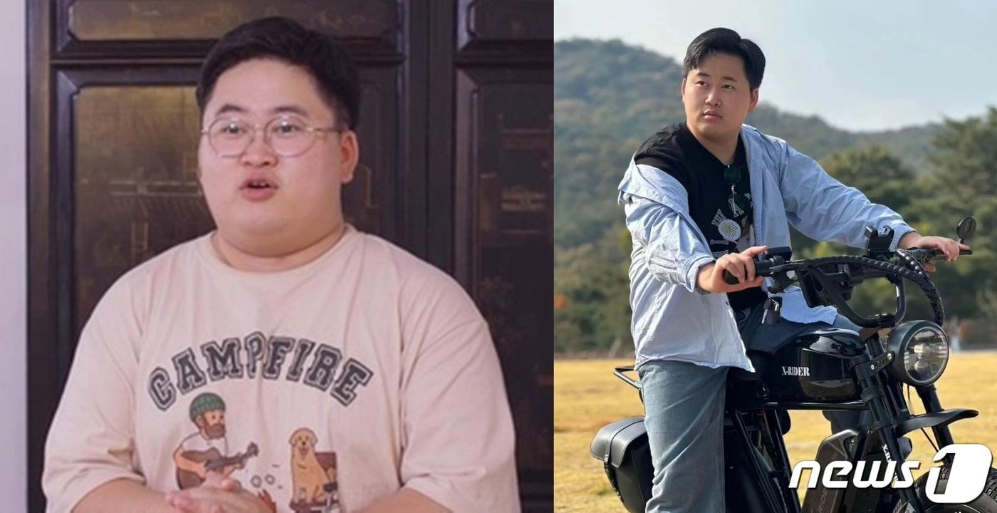 배우 정은표 아들 정지웅의 다이어트 전(왼쪽)·후 모습. (KBS '걸어서 환장 속으로', 정은표 인스타그램 갈무리) /뉴스1