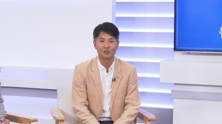 본문 이미지 -  정찬용 아프리카TV 대표가 31일 스튜디오에서 올해 3분기 실적을 발표하고 있다. (아프리카TV 홈페이지 갈무리)