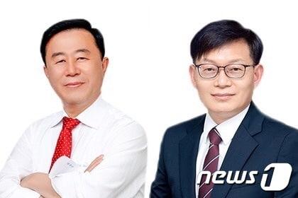 본문 이미지 - 왼쪽부터 이승우 기획재경위원회 부산시의원과 박종철 해양도시위원회 시의원.(부산디자인진흥원 제공)