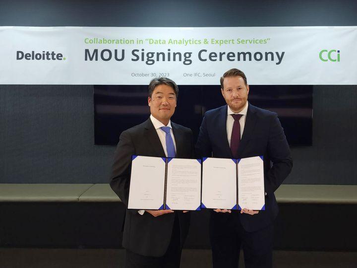 본문 이미지 - 왼쪽부터 이재성 딜로이트 안진회계법인 분쟁지원 그룹장, 스튜어트 배어드 CCi Business Development 부대표. (딜로이트 안진 제공)
