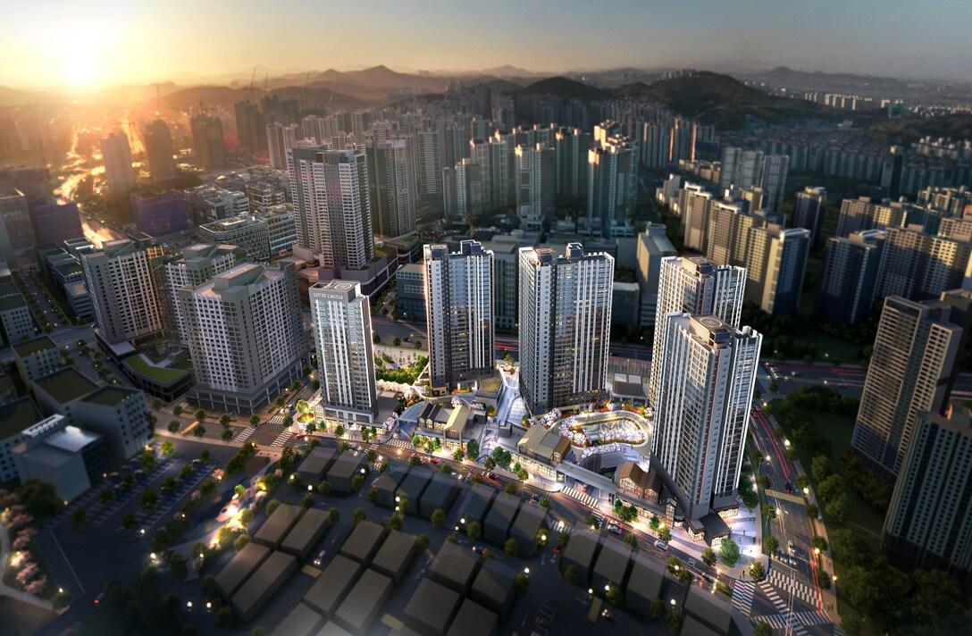 본문 이미지 - 검단신도시 롯데캐슬 넥스티엘 조감도. /롯데건설 제공