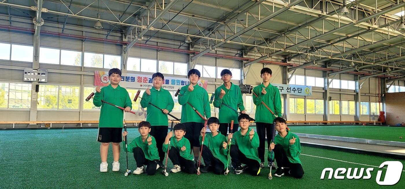 본문 이미지 - 대전시 초등부 게이트볼 선수 모습.(대전시체육회 제공)/뉴스1