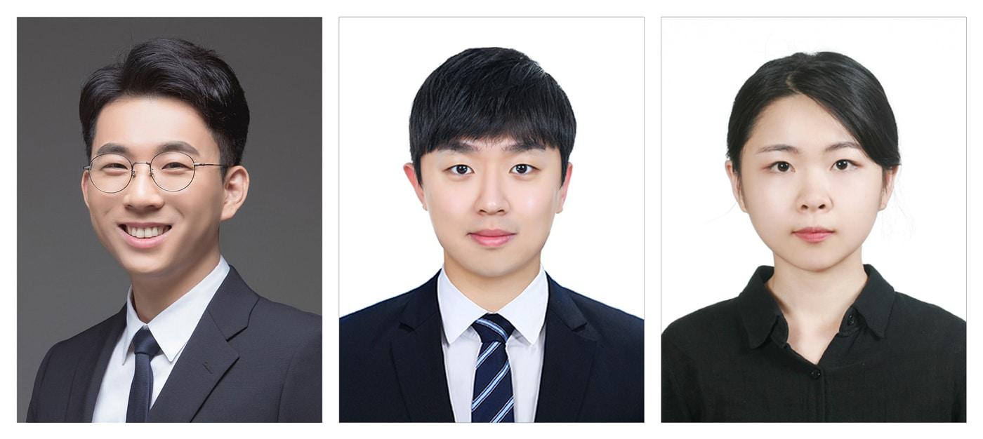 유니스 에너지화학공학과 이현욱&#40;왼쪽부터&#41; 교수, 제 1저자 김민호 연구원, 제 1저자 김주영 연구원.&#40;유니스트 제공&#41;