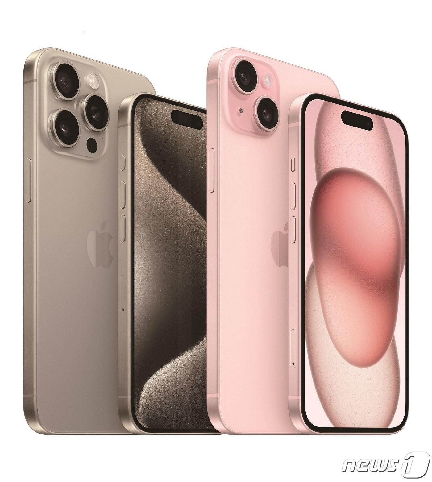 본문 이미지 - 아이폰 프로·아이폰 15 제품 사진.(이마트 제공)