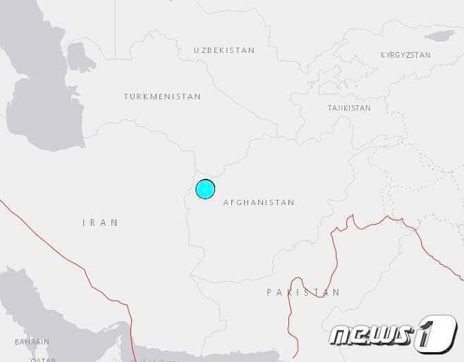 본문 이미지 - 아프가니스탄 서부에서 7일 오전 발생한 규모 6.3 강진으로 120여 명이 사망했고 1000며 명이 부상했다. 출처: USGS