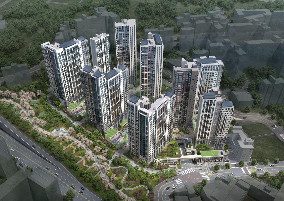 본문 이미지 - 힐스테이트 관악센트씨엘 조감도