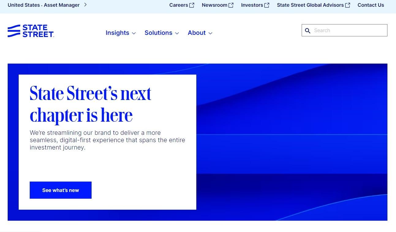 본문 이미지 - 스테이트 스트리트&#40;SSBT&#41; 홈페이지 갈무리.