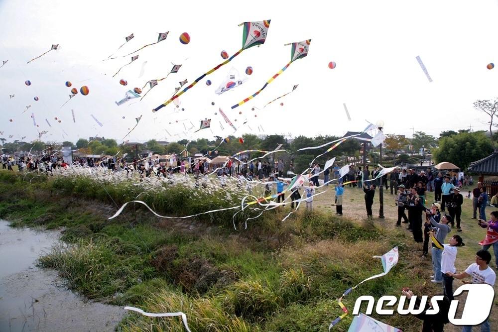 본문 이미지 - 김제지평선축제 연날리기 행사/뉴스1 DB