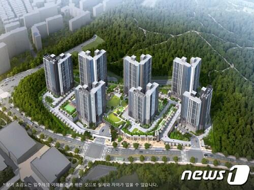 본문 이미지 - 위파크 더 센트럴 조감도(호반건설 제공).