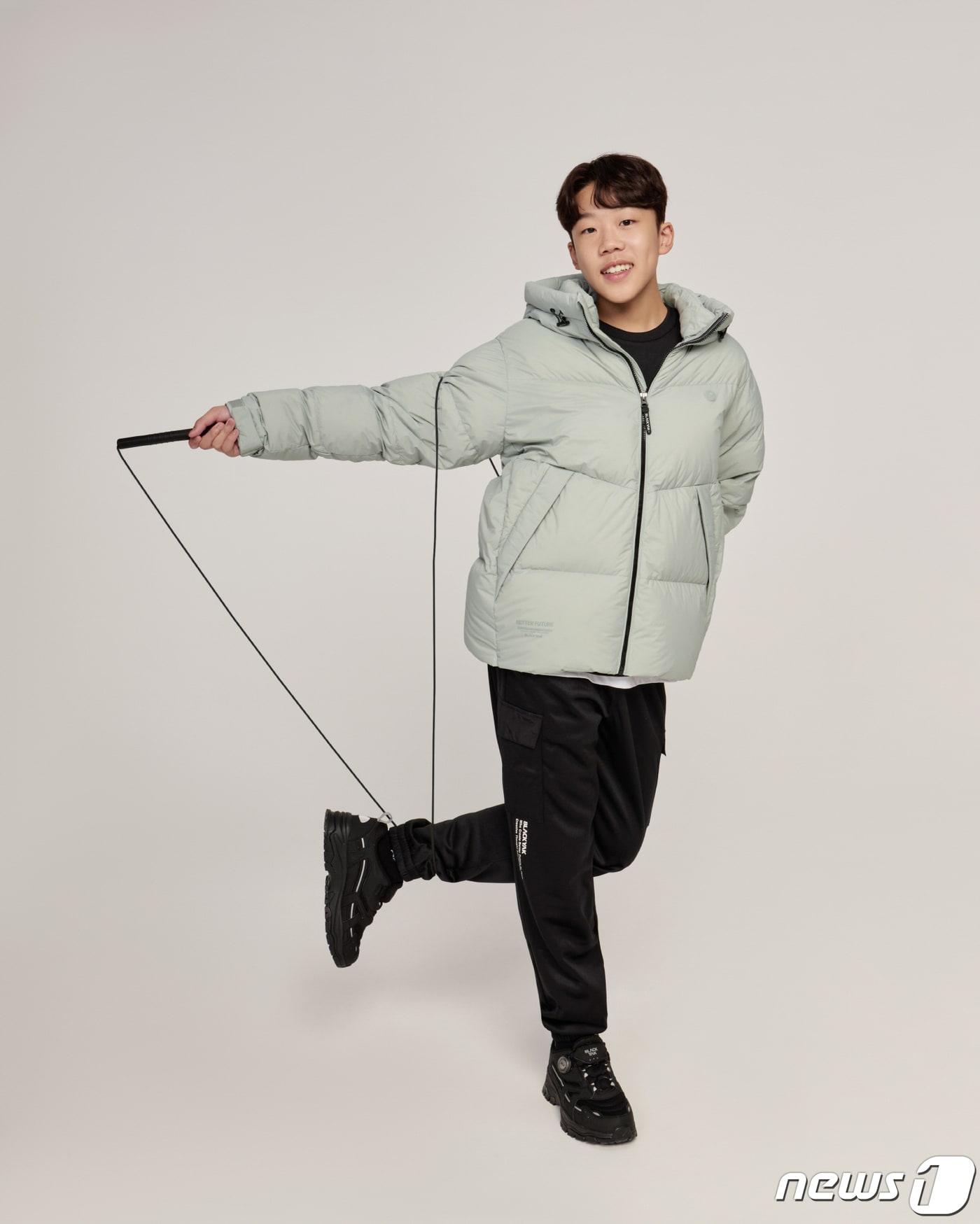 본문 이미지 - 블랙야크 키즈 브랜드 앰배서더이자 줄넘기 국가대표 하준우군.&#40;블랙야크키즈제공&#41;