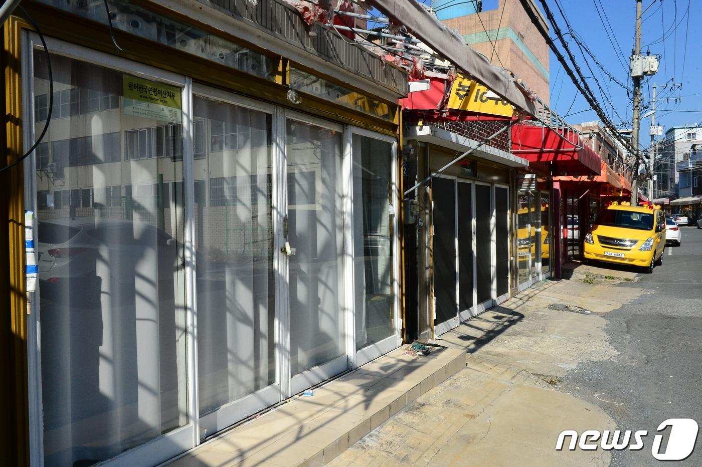 15일 창원시 마산합포구 서성동 성매매 집결지에 있는 폐업한 성매매 업소. 2023.11.15 ⓒ 뉴스1 박민석 기자