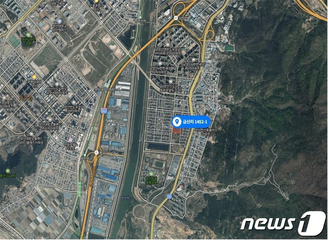 본문 이미지 - (가칭)석금산중학교 위치도 (양산교육지원청 제공)