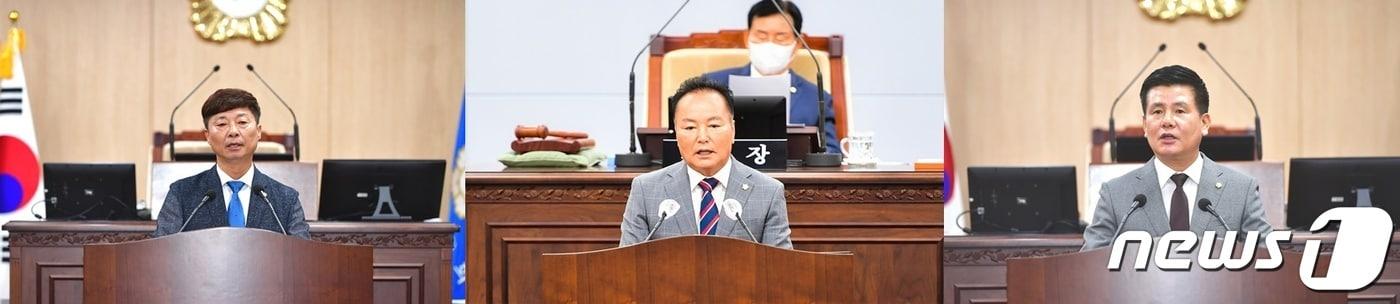 본문 이미지 - 최재호·김현기·박노학 청주시의원 5분 발언.(청주시의회 제공).2023.11.20./뉴스1