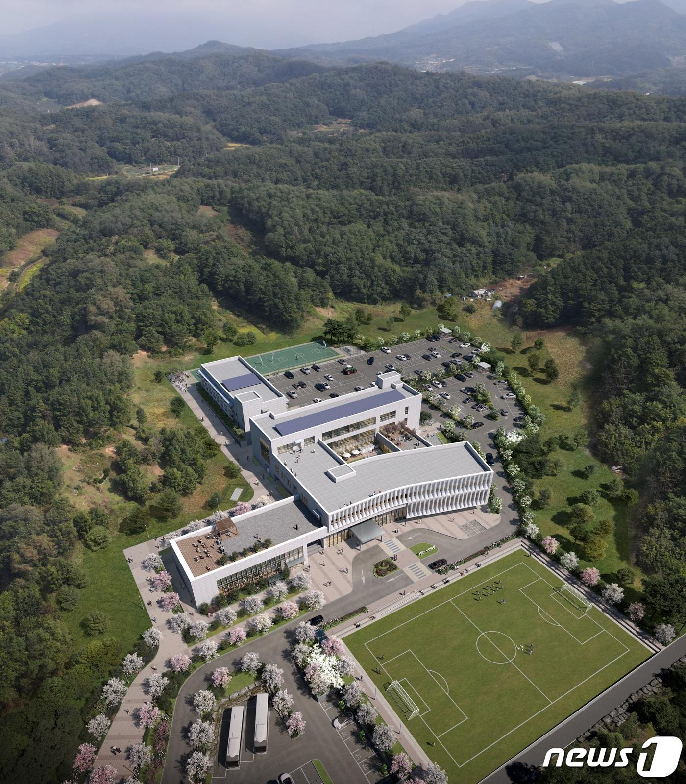 본문 이미지 - 충북 제천시에 2025년 12월 준공 예정인 충북자치연수원 조감도.(충북도 제공).2023.11.24./뉴스1