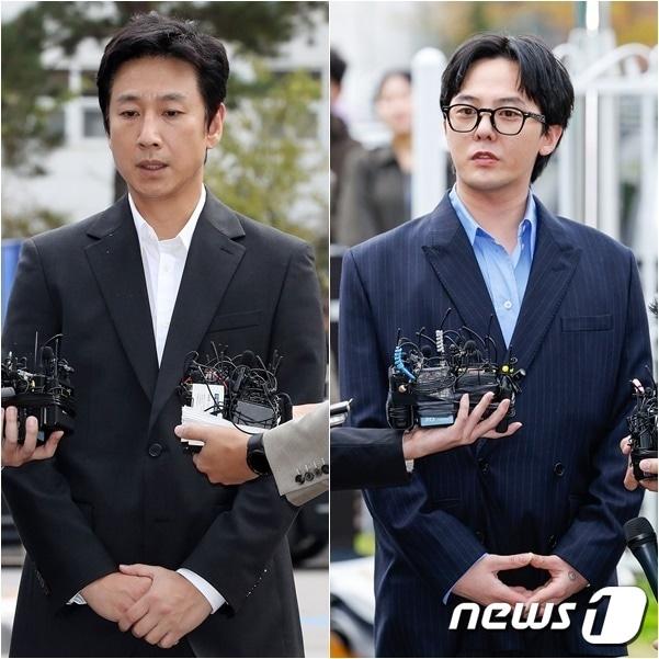 본문 이미지 - 배우 이선균( 왼쪽),  가수 지드래곤 / 뉴스1DB