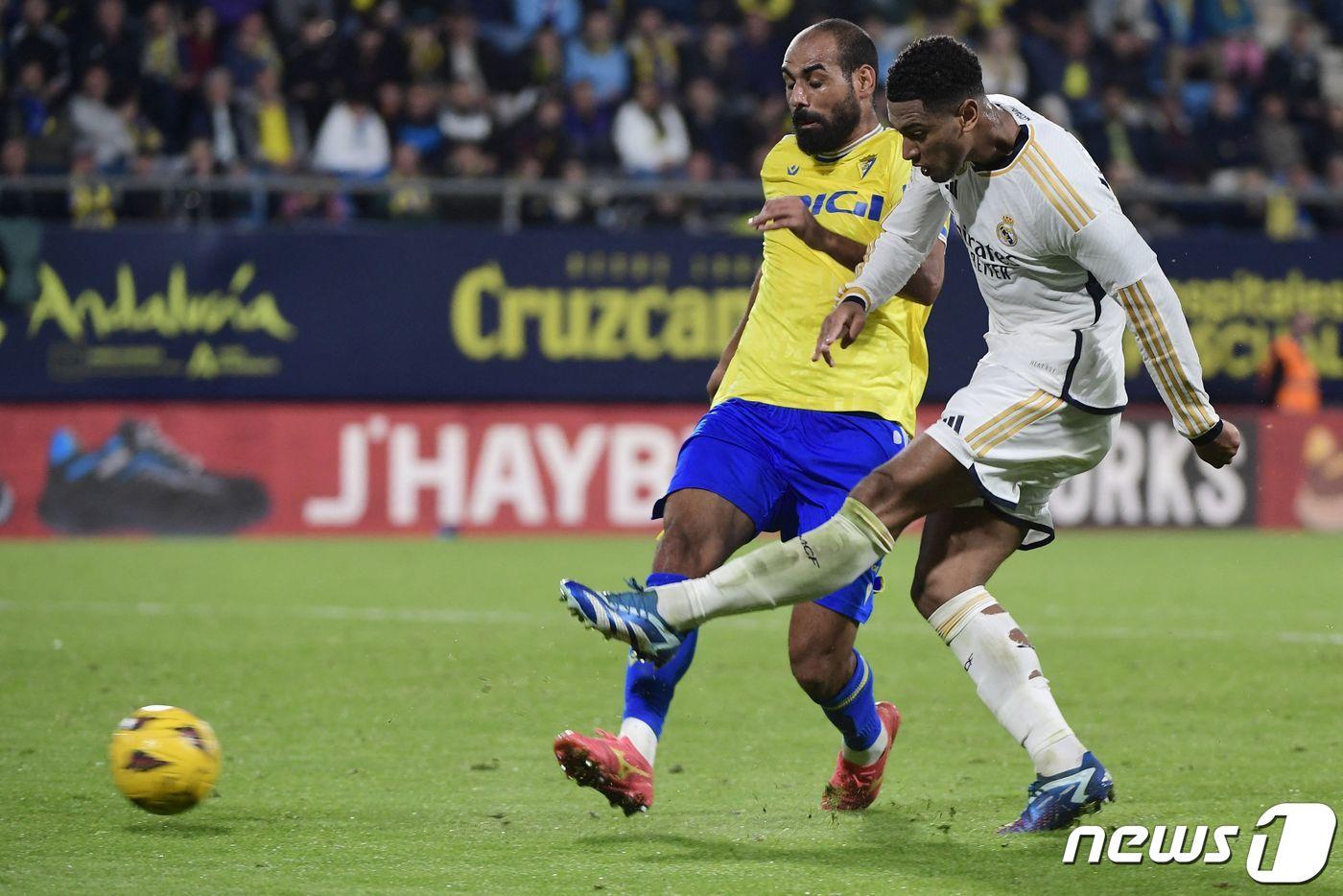 라리가 득점 선두를 질주 중인 벨링엄(오른쪽). ⓒ AFP=뉴스1