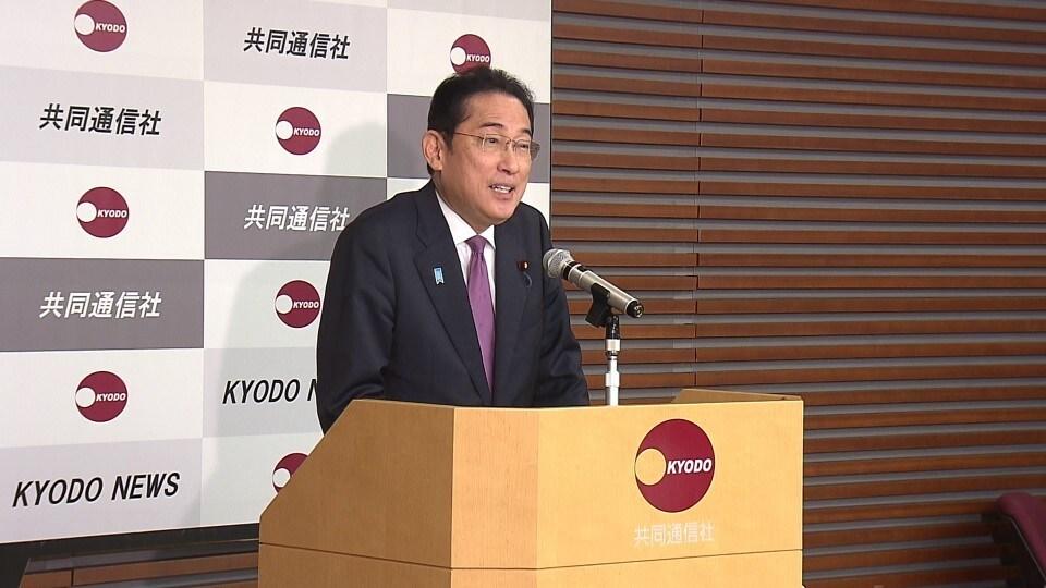 본문 이미지 - 28일 일본 도쿄에서 기시다 후미오 총리가 기자단 앞에서 연설하고 있다. (출처 : 일본 총리관저 누리집) 2023.11.28/