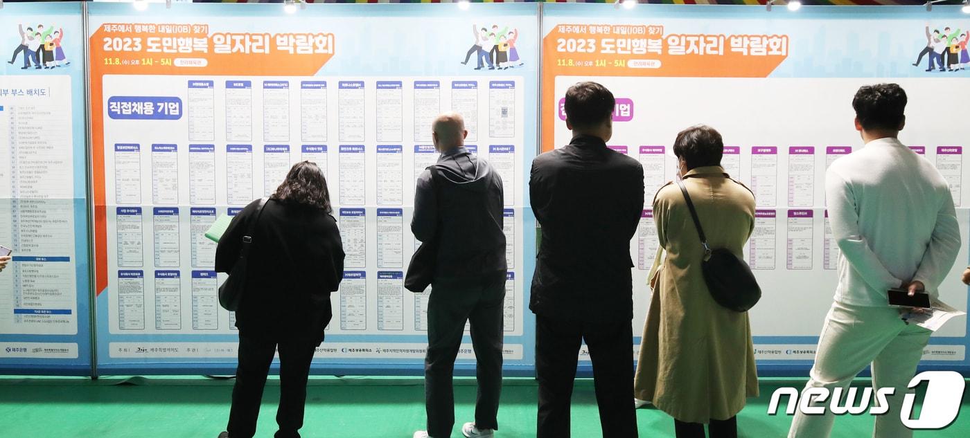 본문 이미지 - 제주 일자리 박람회(자료사진)/뉴스1