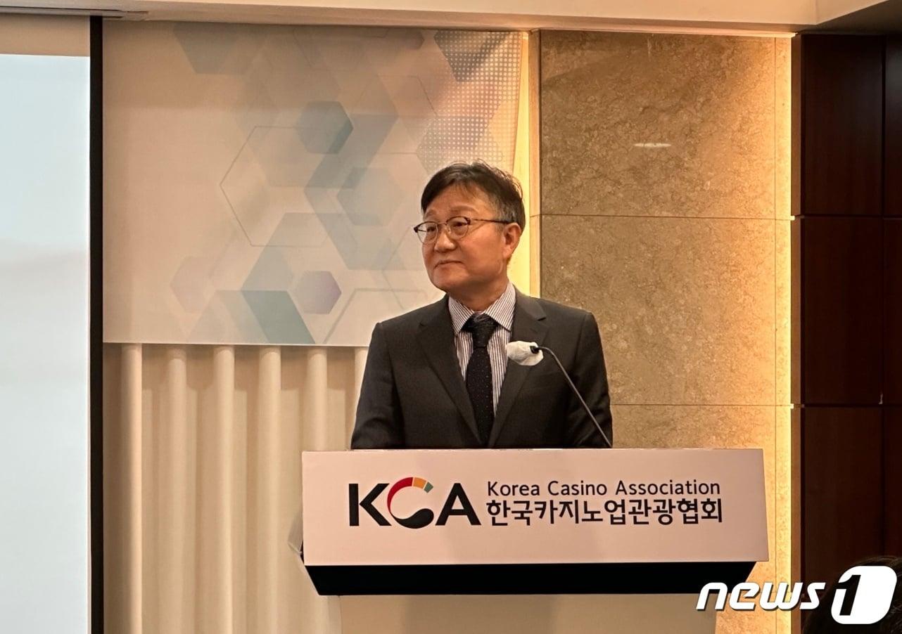 본문 이미지 - 최성욱 한국카지노업관광협회 회장/ 2023.11.08 ⓒ News1 윤슬빈 기자