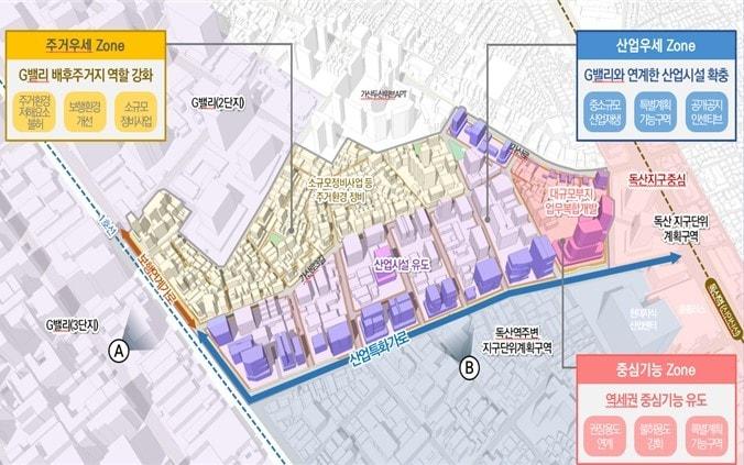 본문 이미지 - 금천구 가산동 지구단위계획 조감도(서울시 제공).