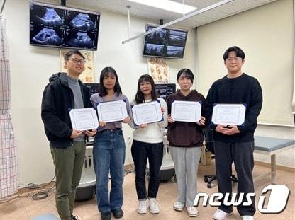 본문 이미지 - 제천 대원대 방사선과 재학생 5명이 미국 초음파물리 시험에 합격했다. 