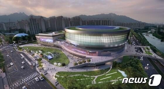 본문 이미지 - 도봉구 창동에 들어서는 서울아레나 조감도(한화 건설부문 제공).
