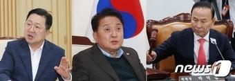 본문 이미지 - 왼쪽부터 이장우 대전시장, 김영환 충북지사, 박덕흠 국회의원./뉴스1