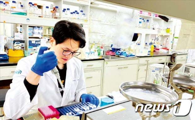 본문 이미지 - 에이비온 연구원이 물질 분석 연구를 진행하고 있다.&#40;에이비온 제공&#41;/뉴스1 ⓒ News1