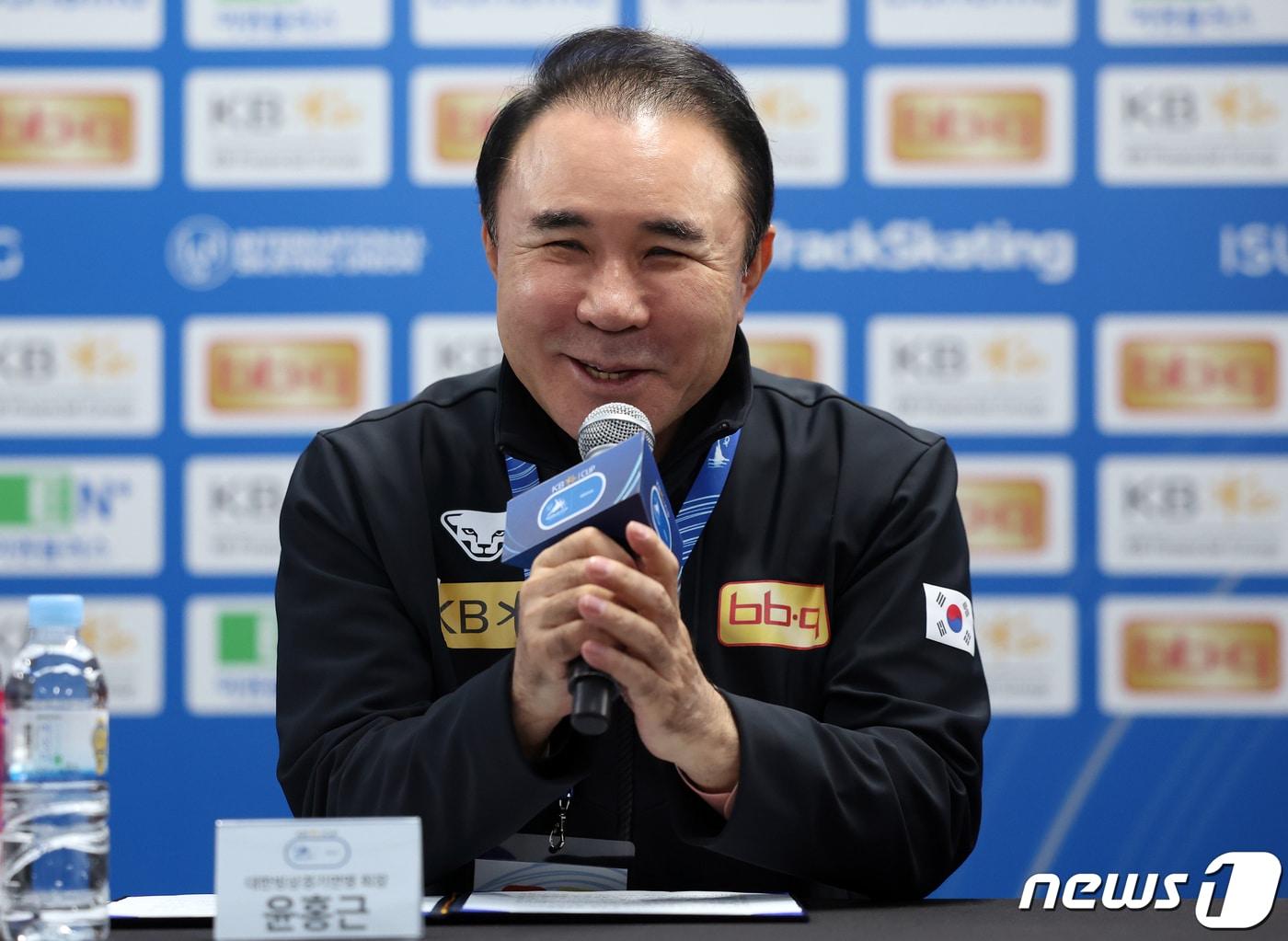 본문 이미지 - 윤홍근 대한빙상경기연맹 회장. 2023.12.12/뉴스1 ⓒ News1 김진환 기자