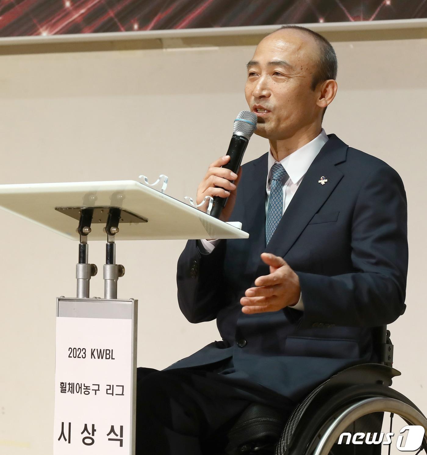 본문 이미지 - 정진완 대한장애인체육회장. (한국휠체어농구연맹 제공) 2023.12.12/뉴스1