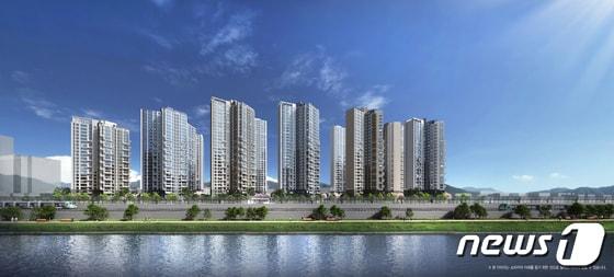 본문 이미지 - 서울 성동구에 조성되는 청계리버뷰자이 투시도(GS건설 제공).