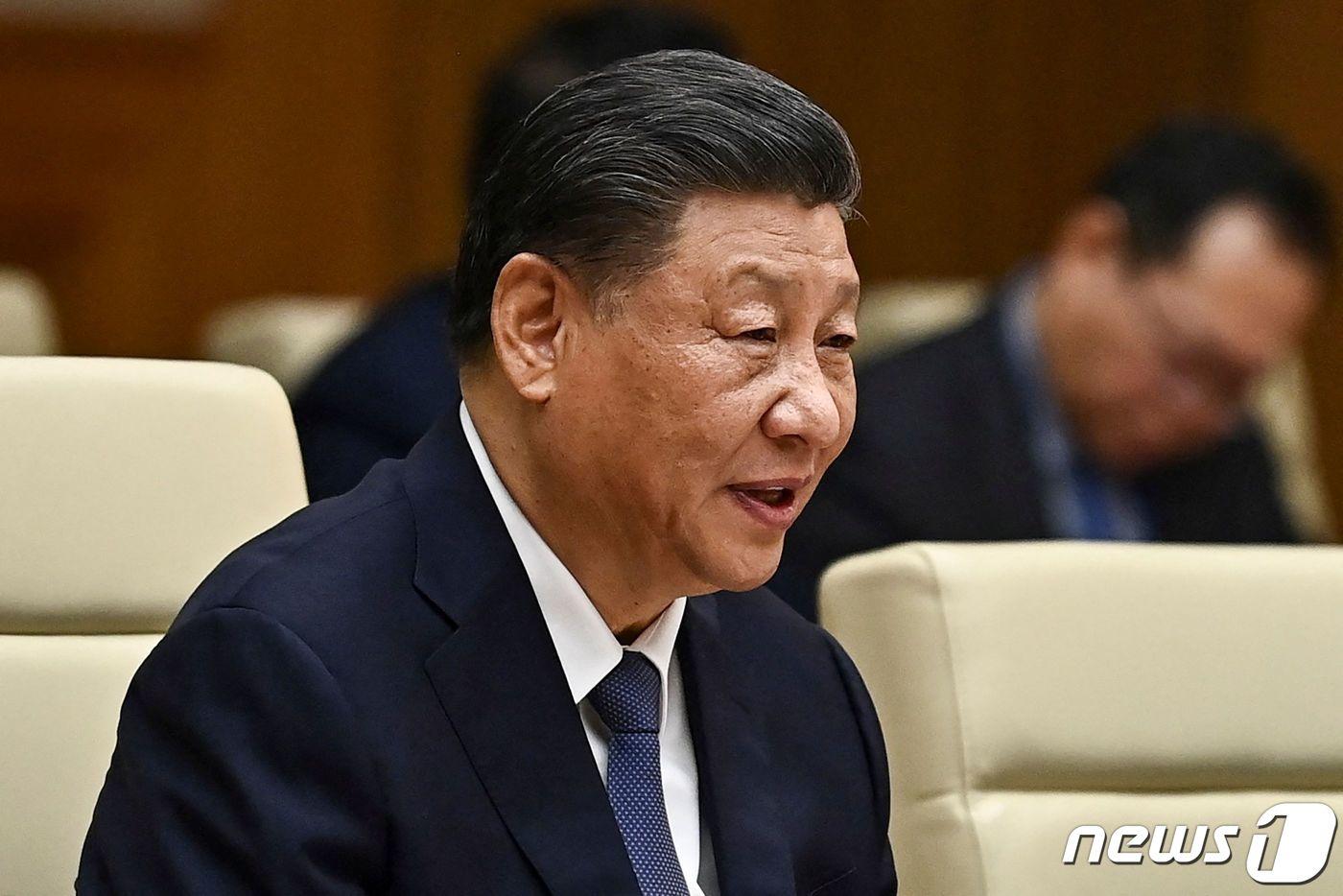 시진핑 중국 국가주석이 13일&#40;현지시간&#41; 베트남 하노이 정부청사에서 팜 민 친 베트남 총리와 만나 회담 중 발언하고 있다. 2023.12.13 ⓒ AFP=뉴스1 ⓒ News1 정지윤 기자