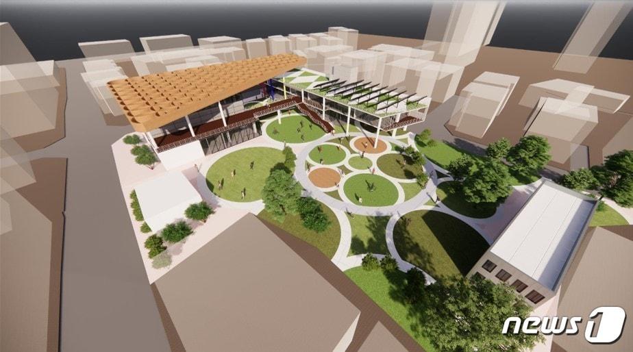 본문 이미지 - 김포 통진읍 여울 복합문화교류센터 조감도.(김포시 제공) ⓒ News1 강남주 기자