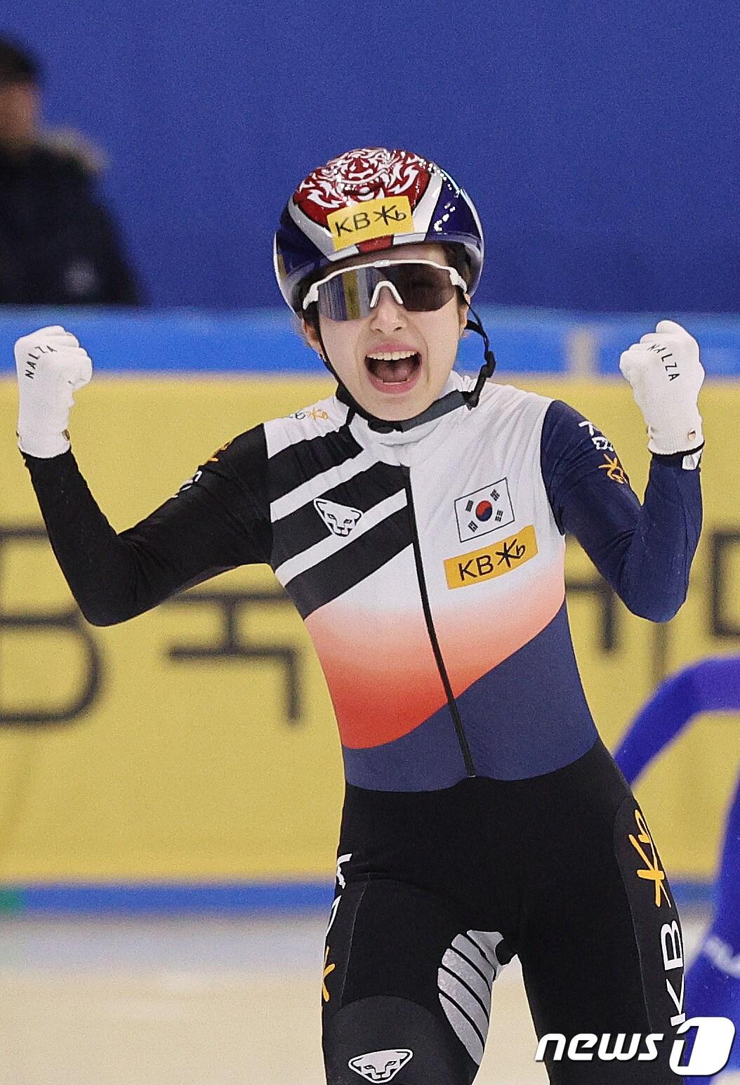 본문 이미지 - 쇼트트랙 대표팀 김길리가 세계선수권에서 개인 첫 금메달을 거머쥐었다. /뉴스1 DB ⓒ News1 신웅수 기자