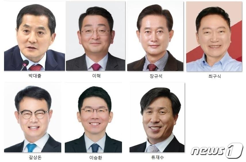 본문 이미지 - 진주갑 예비후보 등록·출마 예상자들(정당, 이름 순).