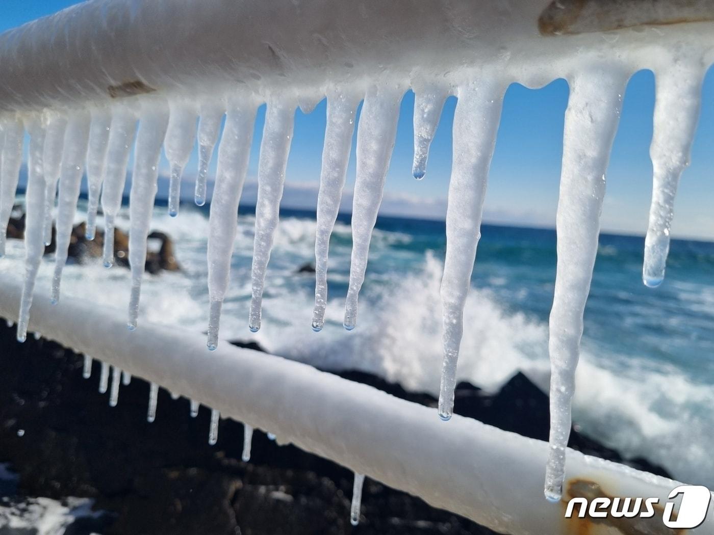 본문 이미지 - 바다와 고드름.(뉴스1 DB)ⓒ News1 윤왕근 기자