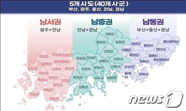 본문 이미지 - 3대 관광권역(부산시청 제공)