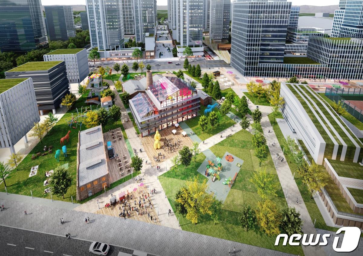 본문 이미지 - 광주 북구 임동 옛 전방·일신방직 부지 개발 공원 투시도.(광주시 제공)/뉴스1 