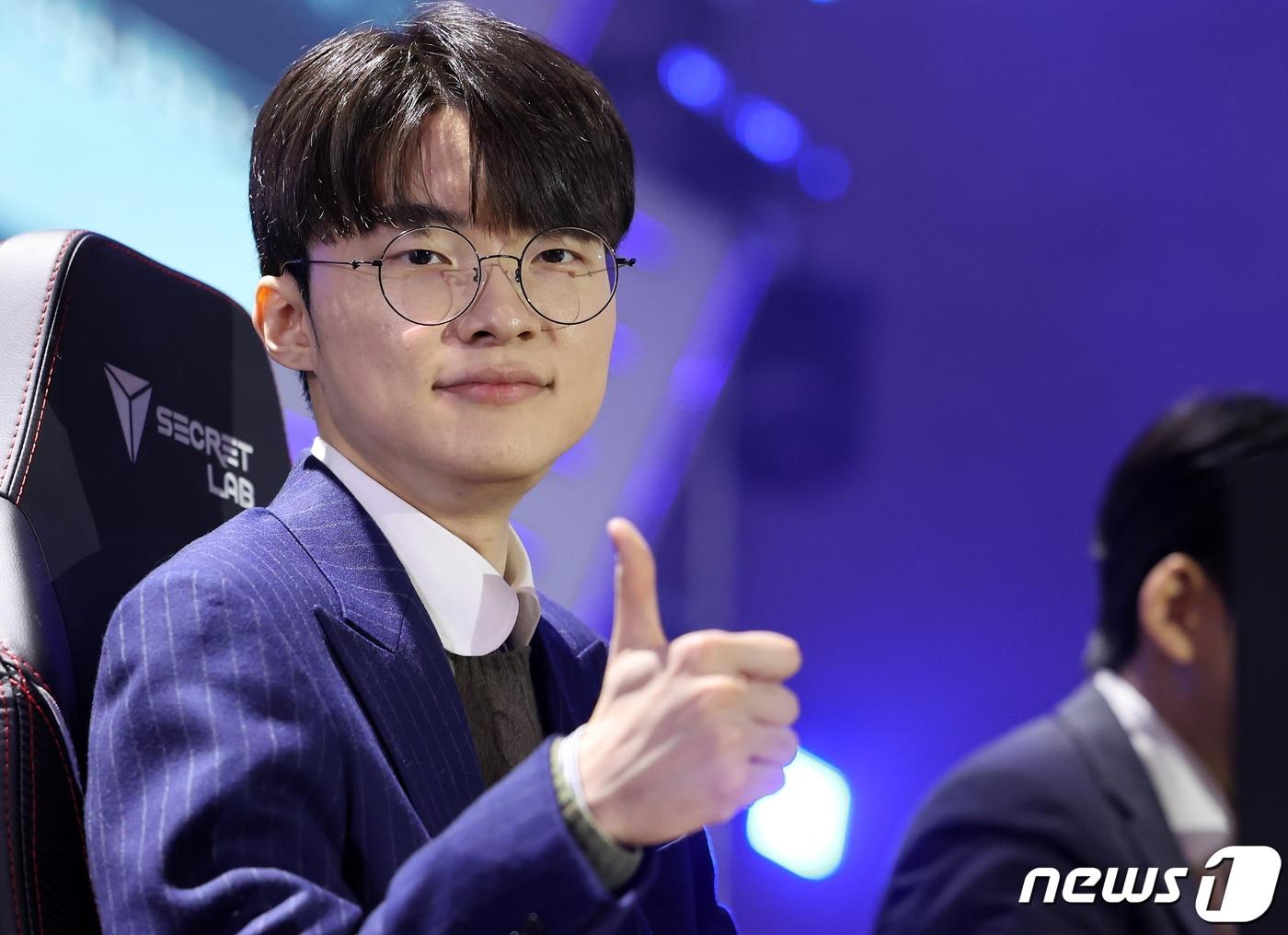 본문 이미지 - ‘페이커’ 이상혁. 2023.12.30/뉴스1 ⓒ News1 김진환 기자