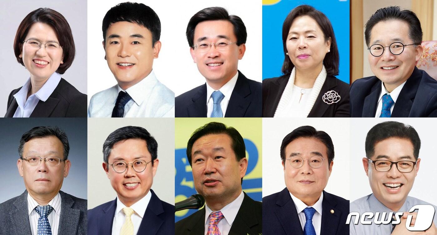 본문 이미지 - 왼쪽 위부터 진보당 김미화 전 보건의료노조 전남대병원 지부장, 더불어민주당 김병우 민주혁신연구원장, 김성환 전 동구청장, 김해경 전 남부대 초빙교수, 노희용 전 동구청장, 문충식 국민의힘 동남을 당협위원장, 안도걸 전 기재부 차관, 양형일 전 국회의원, 이병훈 현 의원, 이정락 민주당 사회적경제위원회 부위원장./뉴스1 ⓒ News1 박준배 기자