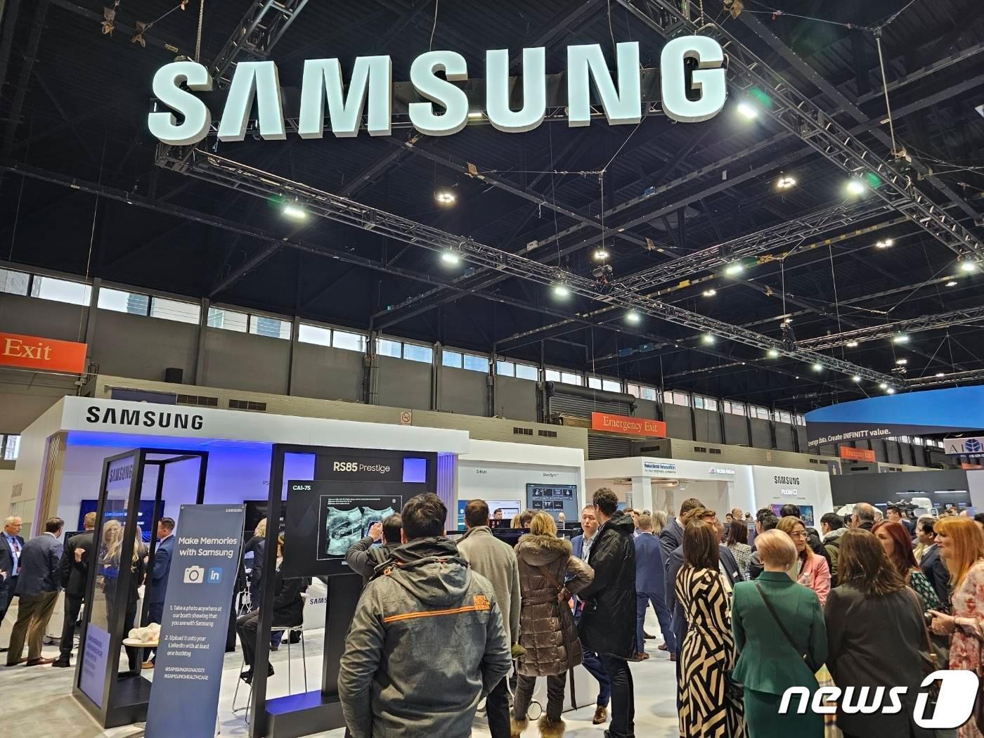 본문 이미지 - 미국 시카고에서 열린 '북미영상의학회 2023'에 비치된 삼성메디슨 부스./삼성메디슨 제공