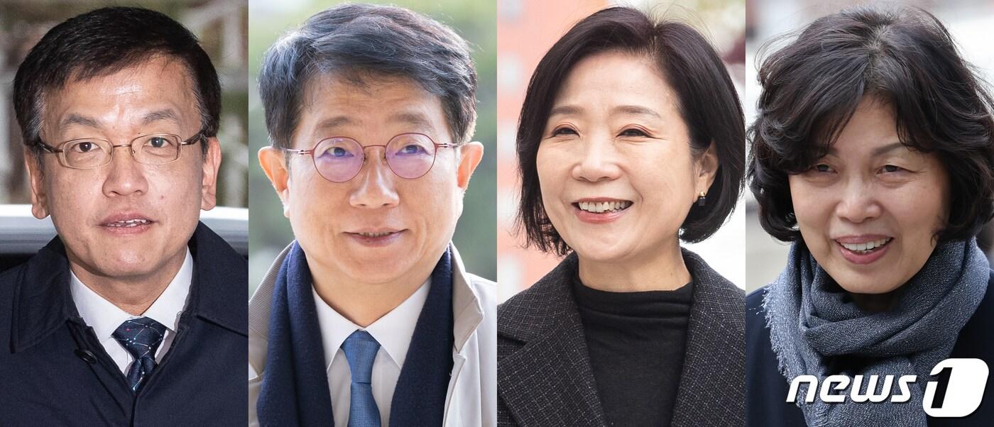 본문 이미지 - 윤석열 정부 '2기 내각' 최상목 경제부총리 겸 기획재정부 장관 후보자(왼쪽부터), 박상우 국토교통부 장관 후보자, 오영주 중소벤처기업부 장관 후보자, 강정애 국가보훈부 장관 후보자가 5일 오전 각각 서울시내 및 정부과천청사에 마련된 인사청문회 준비 사무실로 출근하고 있다. 2023.12.5/뉴스1 ⓒ News1 허경 기자,유승관 기자,이재명 기자