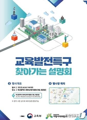 본문 이미지 - 교육발전특구 찾아가는 설명회 포스터(부산시청 제공)