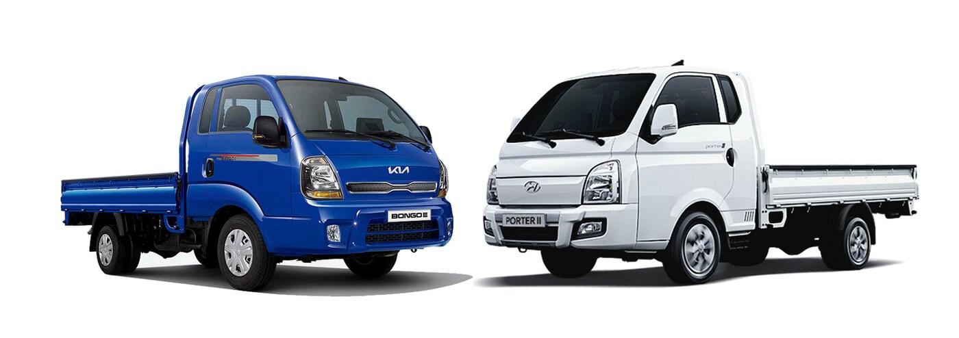 본문 이미지 - 기아 봉고3 LPG(왼쪽)와 현대차 포터2 LPG(대한LPG협회 제공)