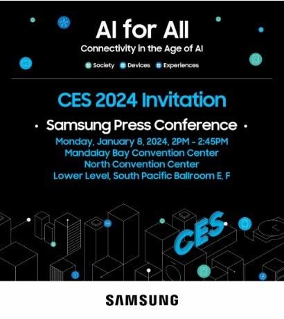 본문 이미지 - 삼성전자가 발송한 'CES 2024' 초대장 (삼성전자 뉴스룸 제공)