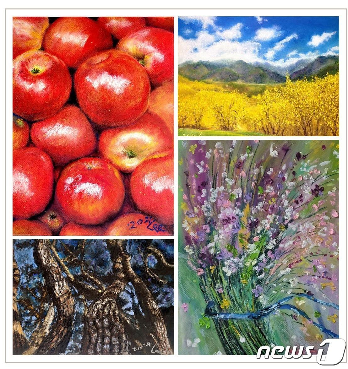 본문 이미지 - 이윤성 전 국회부의장 개인전 작품.(국민의힘 인천시당 제공)