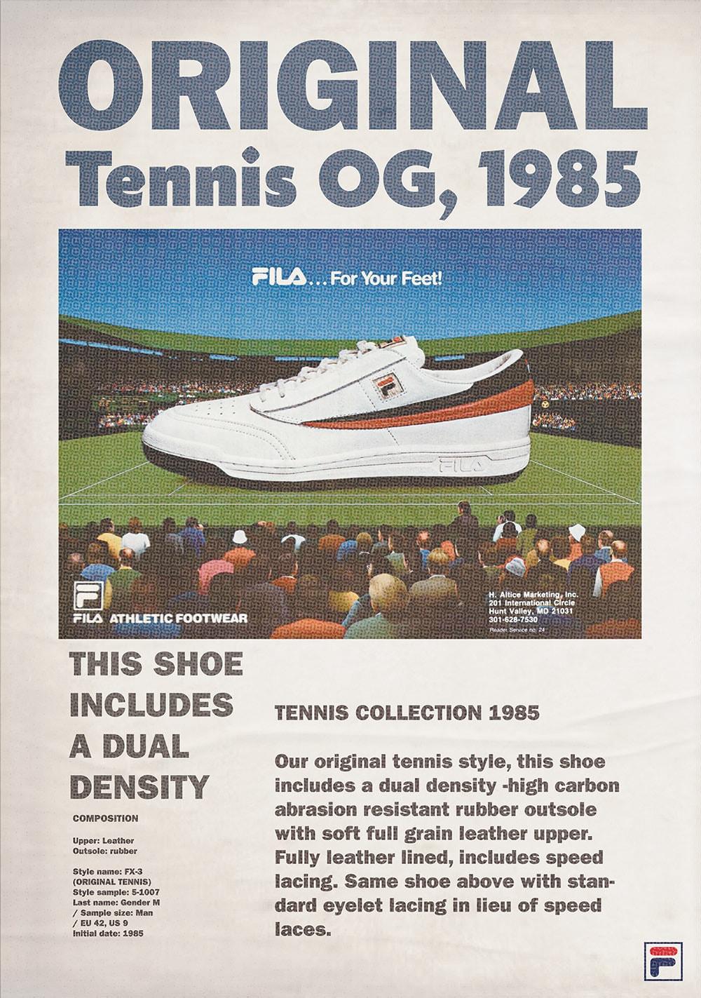 본문 이미지 - 휠라는 프리미엄 헤리티지 슈즈-오리지널 테니스 OG 1985를 출시한다.(휠라제공)